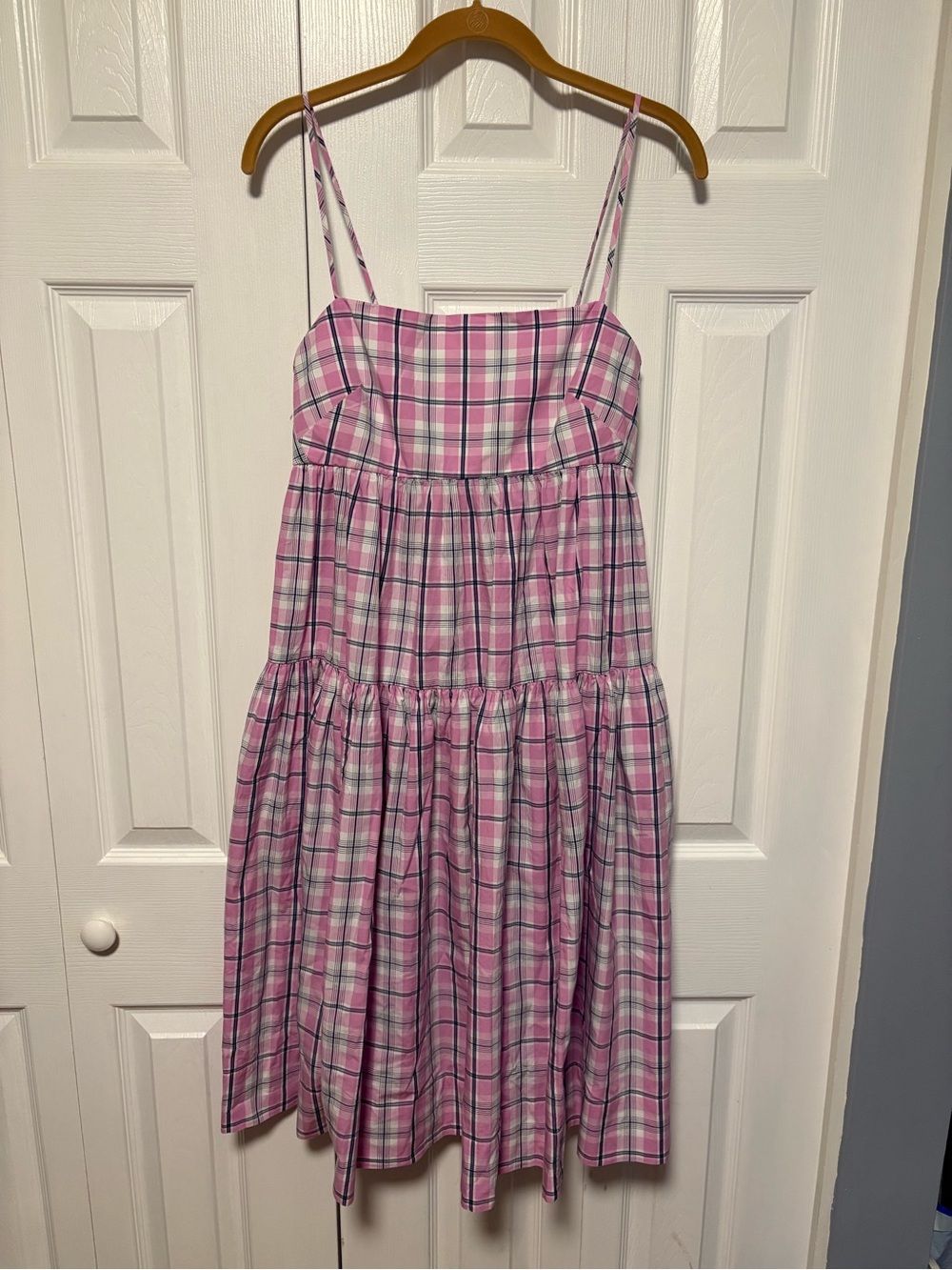 NWOT Pink Plaid Spaghetti-Strap Dress